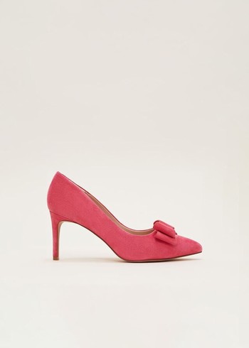 Phase Eight Suede Bow Front Courts Heels Pink USA | 1248967-IA